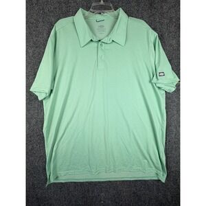 AFTCO AFTECH Polo Shirt Mens 2XL Green Fishing Performance Stretch Short Sleeve